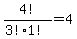 4%21%2F%283%21%2A1%21%29+=+4