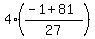 4%28%28-1%2B81%29%2F27%29