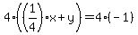 4%28%281%2F4%29x%2By%29=4%28-1%29