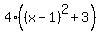 4%28%28x-1%29%5E2%2B3%29