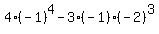 4%28-1%29%5E4-3%28-1%29%28-2%29%5E3