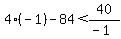 4%28-1%29-84%3C40%2F%28-1%29