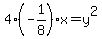 4%28-1%2F8%29x=y%5E2