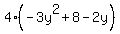 4%28-3y%5E2%2B8-2y%29