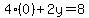 4%280%29%2B2y=8