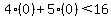 4%280%29%2B5%280%29%3C16