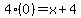 4%280%29=x%2B4