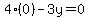 4%280%29-3y=0
