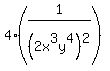4%281%2F%282x%5E3y%5E4%29%5E2%29