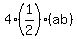 4%281%2F2%29%28ab%29