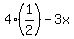 4%281%2F2%29-3x