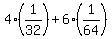 4%281%2F32%29%2B6%281%2F64%29