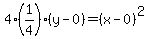 4%281%2F4%29%28y-0%29=%28x-0%29%5E2