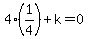 4%281%2F4%29%2Bk=0