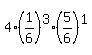 4%281%2F6%29%5E3%285%2F6%29%5E1