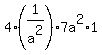 4%281%2Fa%5E2%29%2A7a%5E2%2A1