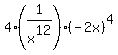 4%281%2Fx%5E12%29%28-2x%29%5E4