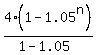 4%281+-+1.05%5En%29%2F%281+-+1.05%29