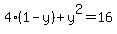 4%281-y%29%2By%5E2=16