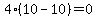 4%2810-10%29=0