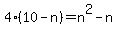 4%2810-n%29=n%5E2-n