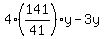 4%28141%2F41%29y-3y