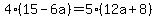 4%2815-6a%29=5%2812a%2B8%29