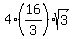 4%2816%2F3%29sqrt%283%29