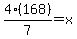 4%28168%29%2F7+=+x