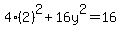 4%282%29%5E2%2B16y%5E2=16