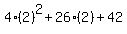4%282%29%5E2+%2B+26%282%29+%2B+42