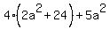 4%282a%5E2+%2B+24%29+%2B+5a%5E2+