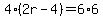 4%282r-4%29=6%2A6