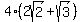 4%282sqrt%282%29%2Bsqrt%283%29%29