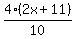 4%282x%2B11%29%2F10