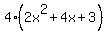 4%282x%5E2%2B4x%2B3%29