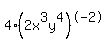 4%282x%5E3y%5E4%29%5E-2