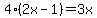 4%282x-1%29+=+3x