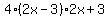 4%282x-3%292x%2B3%29