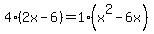 4%282x-6%29=1%28x%5E2-6x%29