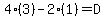 4%283%29-2%281%29=D