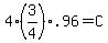 4%283%2F4%29%2A.96+=+C