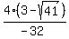 4%283-sqrt%2841%29%29%2F%28-32%29