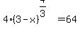 4%283-x%29%5E%284%2F3%29=64