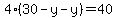 4%2830-y-y%29=40