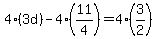 4%283d%29-4%2811%2F4%29=4%283%2F2%29
