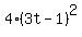 4%283t-1%29%5E2