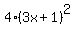 4%283x%2B1%29%5E2