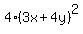 4%283x%2B4y%29%5E2