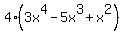 4%283x%5E4-5x%5E3%2Bx%5E2%29